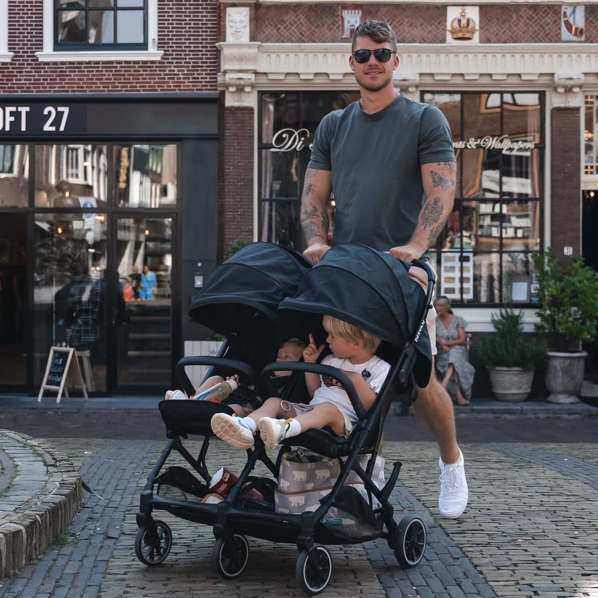 Deryan Rolo X2 Duo Buggy - 2 persoons - Compact & lichtgewicht - Zwart thumbnail 6