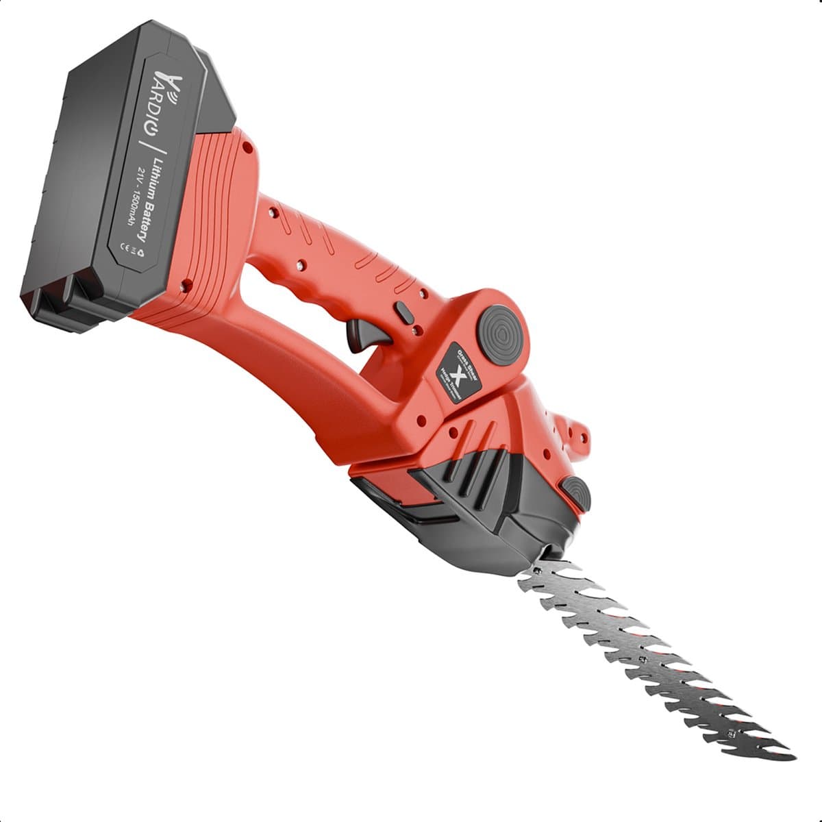 YARDIO Tools® - HTS-22mm - Heggenschaar - 2-in-1 - Heggenschaar Accu Electrisch - Grasschaar Buxusschaar - HTS-22mm - Incl. 2.0a Accu en Snellader thumbnail 6