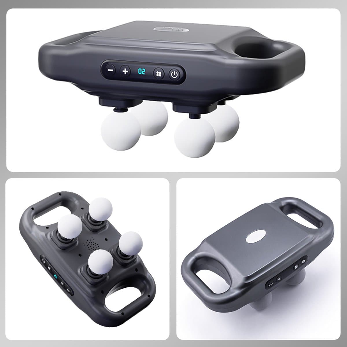 Onbekend Massage Apparaat 4 Koppig - Diepweefsel, 20 standen, USB thumbnail 4
