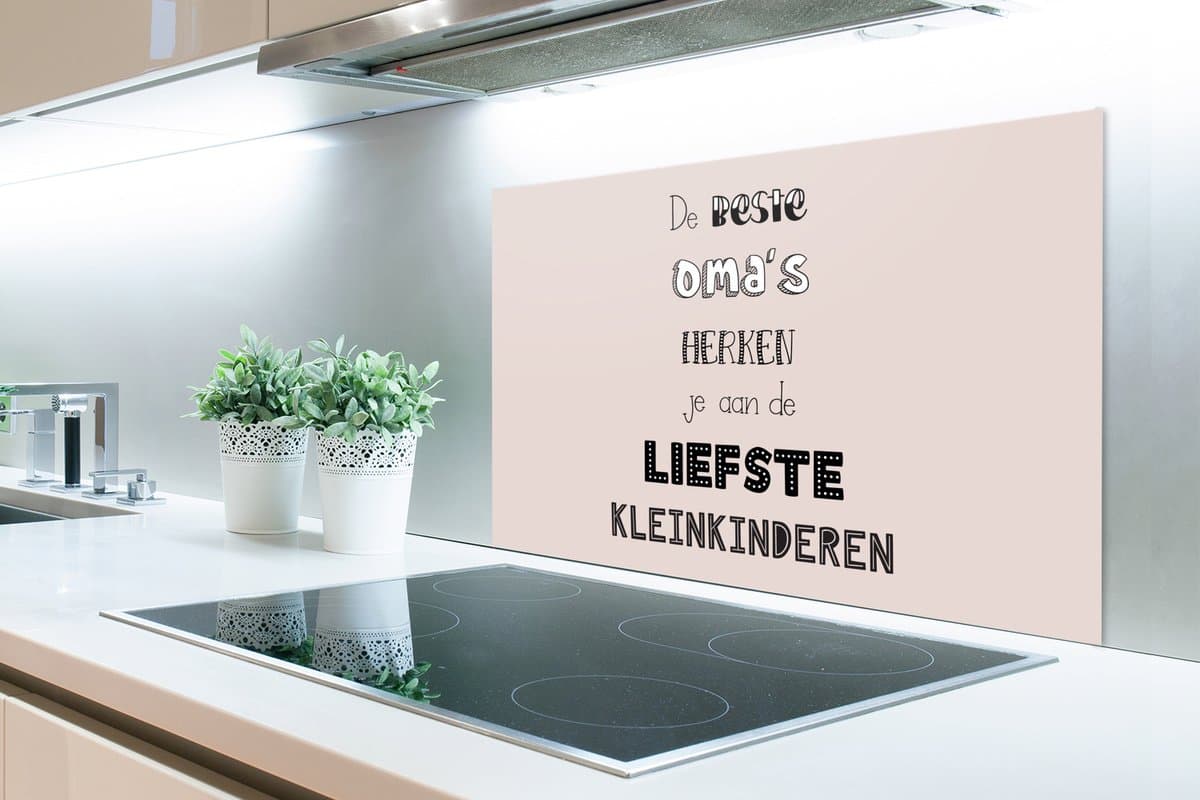 KitchenYeah Spatscherm 80x55 cm - Oma quote - Aluminium thumbnail 3