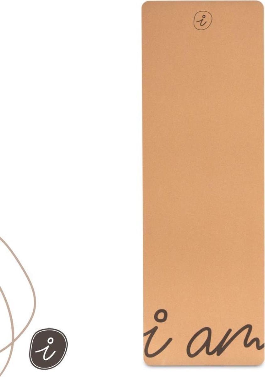 I AM Spiritual Yoga Mat Kurk - 4mm Extra Dik Antislip thumbnail 8