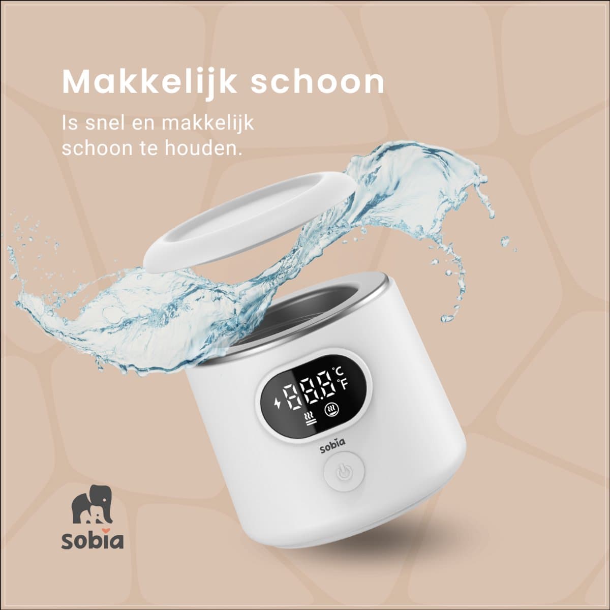 Sobia® Draagbare Flessenwarmer - Oplaadbaar - Flessenwarmer Onderweg - 6 Adapters en 4 standen - USB-C thumbnail 7