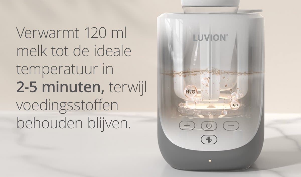 LUVION® Smartlift PRO Flessenwarmer - 60 in 1 Slimme Flessenwarmer – Makkelijk en precies in te stellen voor elk flesje - Het flesje komt automatisch omhoog uit de flessenwarmer zodra deze op temperatuur is thumbnail 2