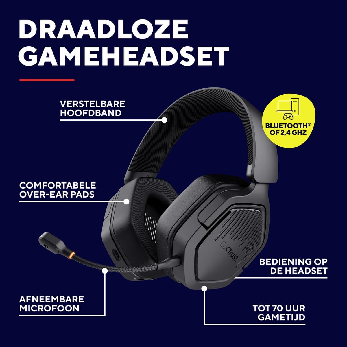 Trust GXT 493 Carus Wireless met 70 uur accuduur thumbnail 2