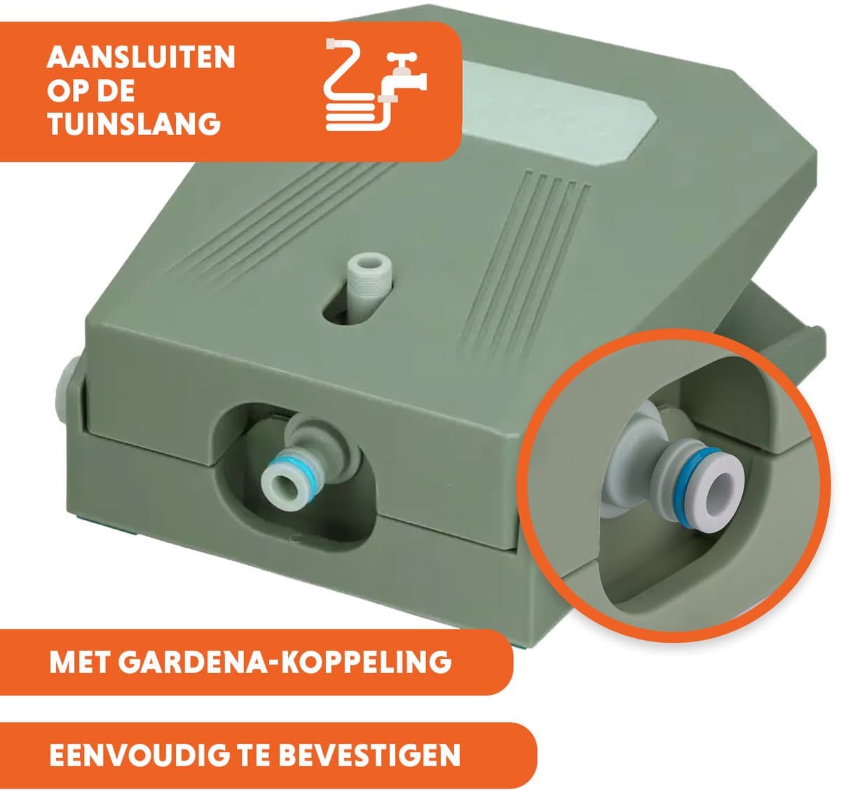 CoolPets Waterfontein Hond Tuinslang - Drinkfontein hond – Waterspeelgoed Hond - Verkoeling voor Honden - Splash Water Fountain - Olive Green thumbnail 7
