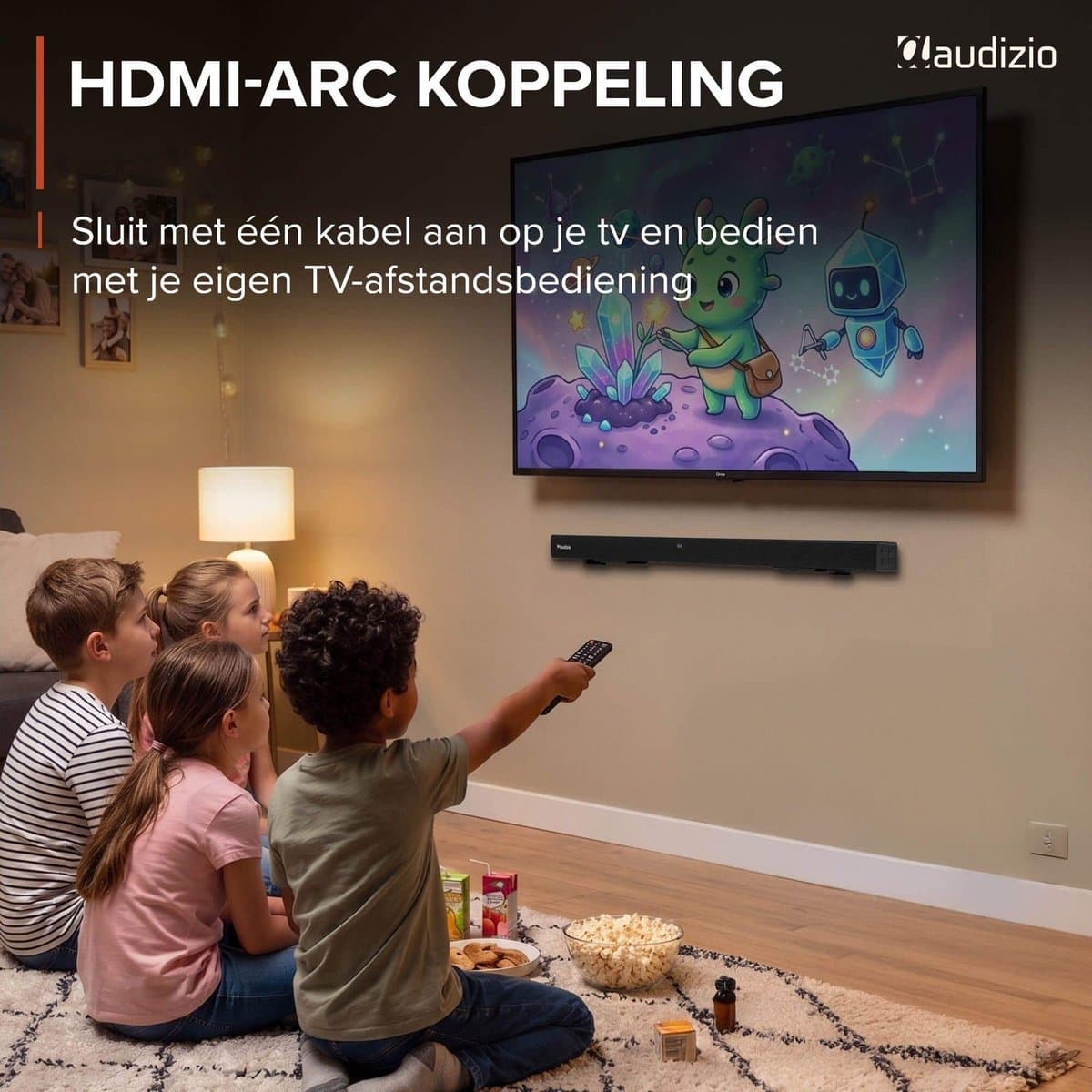 Soundbar - Audizio SB95 - HDMI-ARC - Bluetooth - 120W - Optisch - Soundbar voor TV - 88 cm breed thumbnail 3