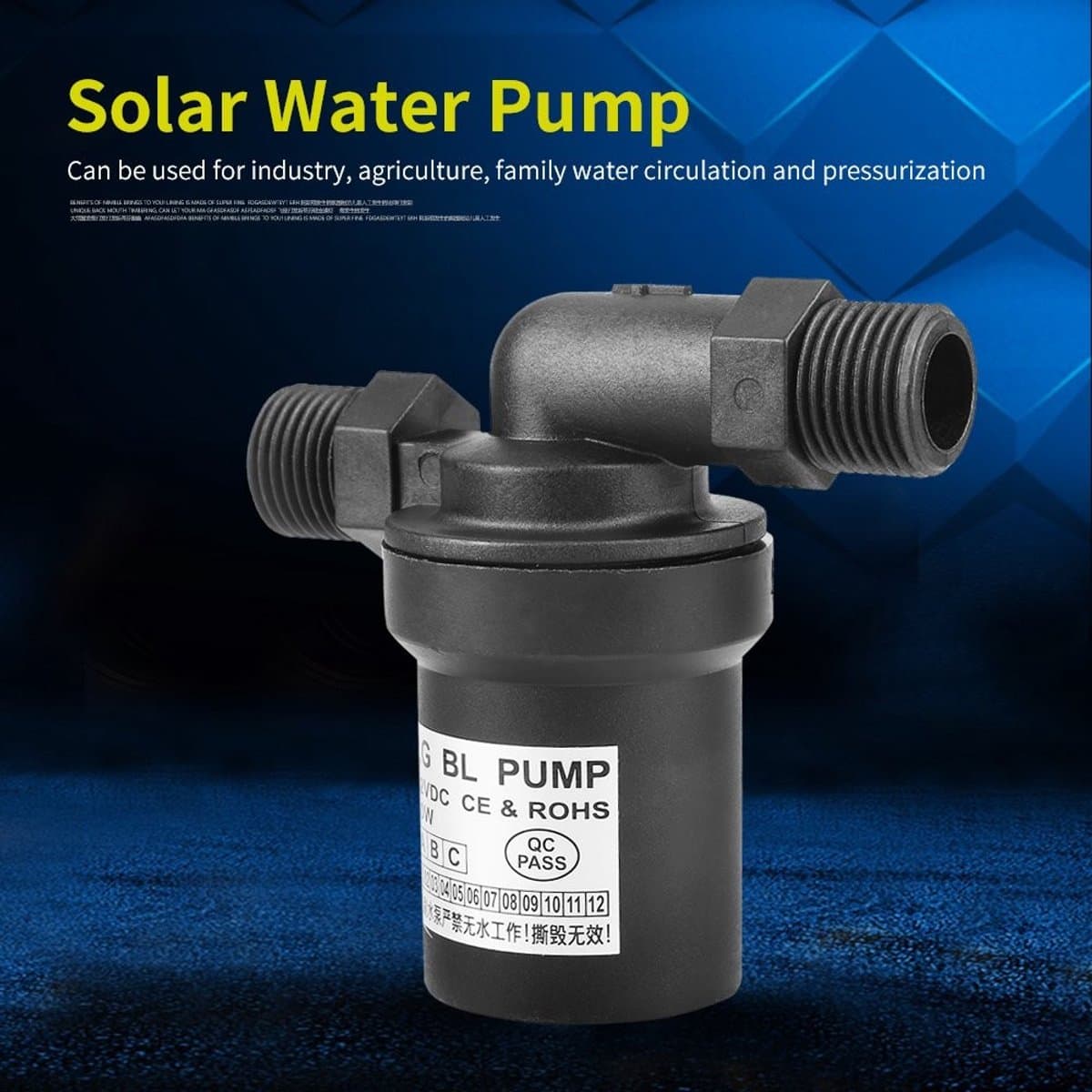 Allecto - Zonnebooster Waterpomp - 12V 10W - Hoog Temperatuur Brushless - Efficiënte Watercirculatie - Voor Tuin en Vijver - Duurzaam en Betrouwbaa... thumbnail 2