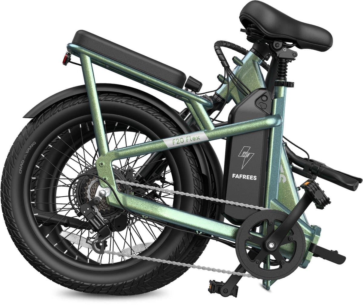 Fafrees Elektrische fiets - Actieradius120km - Verwijderbare batterij 36 V 20Ah - Motor 250W - Shimano 7 versnellingen - Koppelingssensor aan beide zijden - 20 Inch Commuter E-Bike - Dubbele Vering - 20 Inch opvouwbare City Commuter E-Bike - Wit thumbnail 3