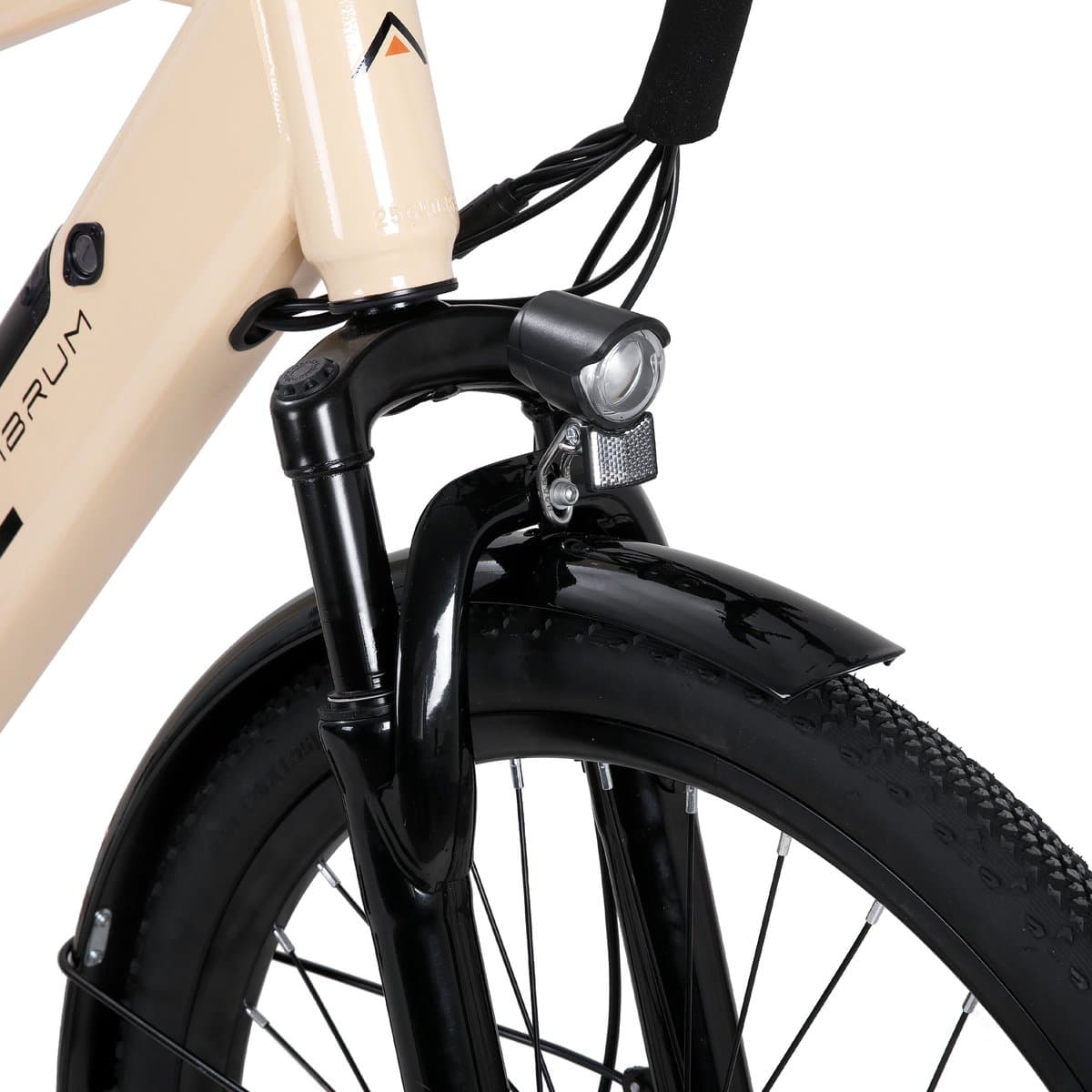 HILAND Rhythm elektrische stadsfiets - 26 inch - 250W motor - 60 km actieradius - 36V 10.4Ah accu - Shimano 7-versnellingen - Unisex - Geel thumbnail 6