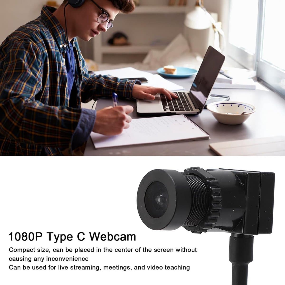 Webcam voor PC - Streaming Camera - 4K Kwaliteit - computer camera thumbnail 6