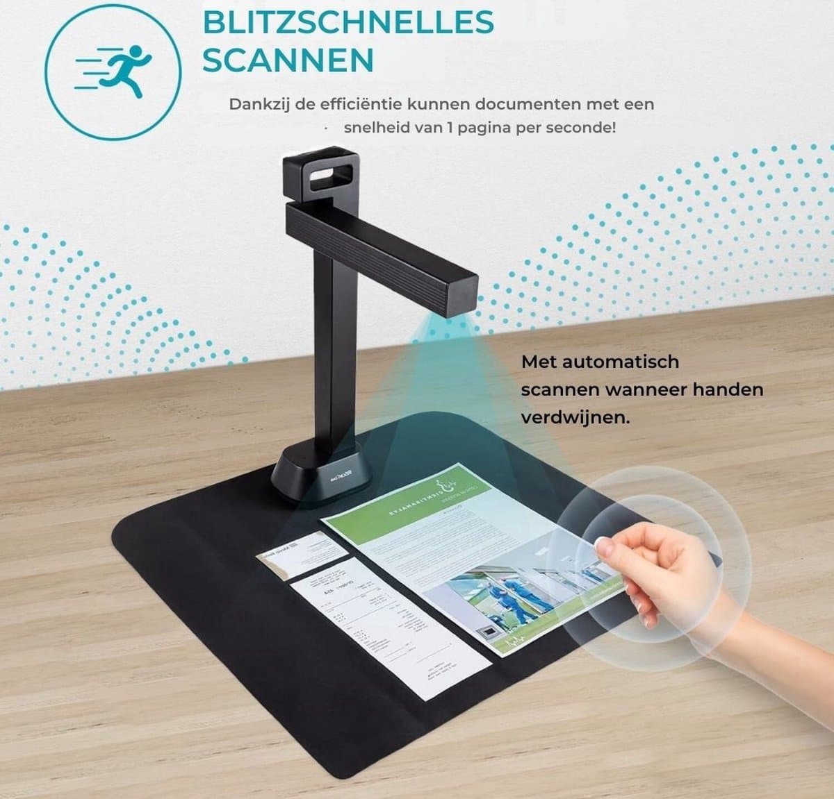 Thuys – Smart Boekenscanner – Documentenscanner via USB – Scanner – Document Camera – Zwart thumbnail 6