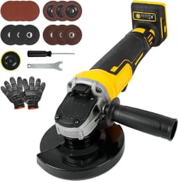 Productfoto van Haakse slijper voor Dewalt 18V/20V accu, 8000RPM borstelloze slijpmachine met 125mm slijpschijven voor snijden, slijpen, polijsten (geen accu)