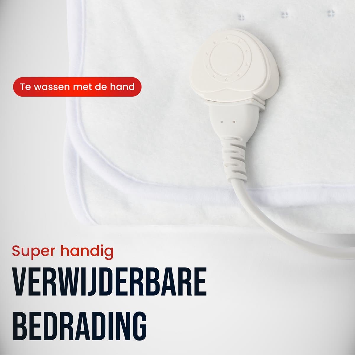 DistinQ Elektrische Onderdeken dubbel 100 Watt - 160x140 cm - tweepersoons - Automatische Uitschakeling - Oververhittingsbescherming - 5 Standen - onderdeken Wit thumbnail 4