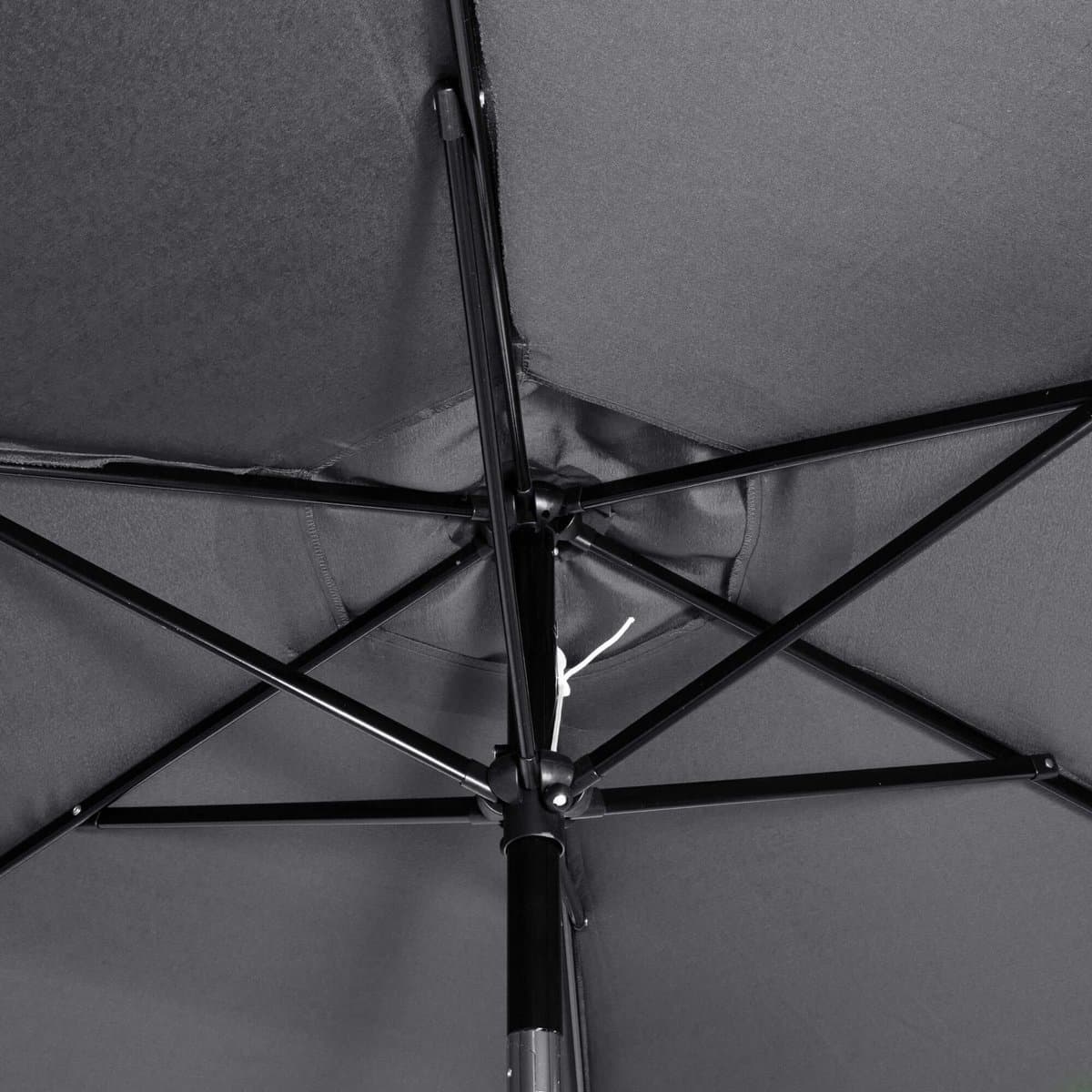 Springos Parasol | Parasols | Kantelbaar | Met ventilatie | Graphite | Ø 250 cm thumbnail 7