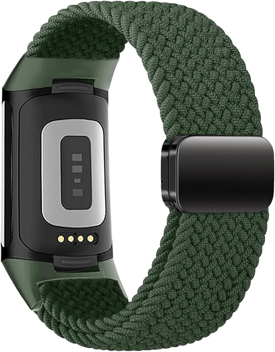 Nylon Fitbit Charge 6 Horlogebandjes van Magnetisch Rekbaar Stof voor Draagcomfort en Aanpassing - Vervangende Band voor Fitness Tracker voor Mannen en Vrouwen thumbnail 7