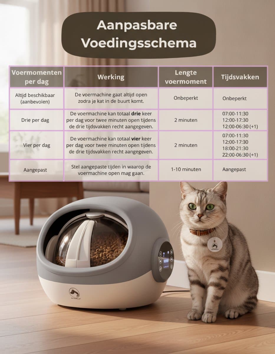 PetMeals® - Halsband Chip Voerdispenser - RFID - Automatische Voerbak Kat - Voerautomaat met Chip voor Halsband - Voerbak thumbnail 8