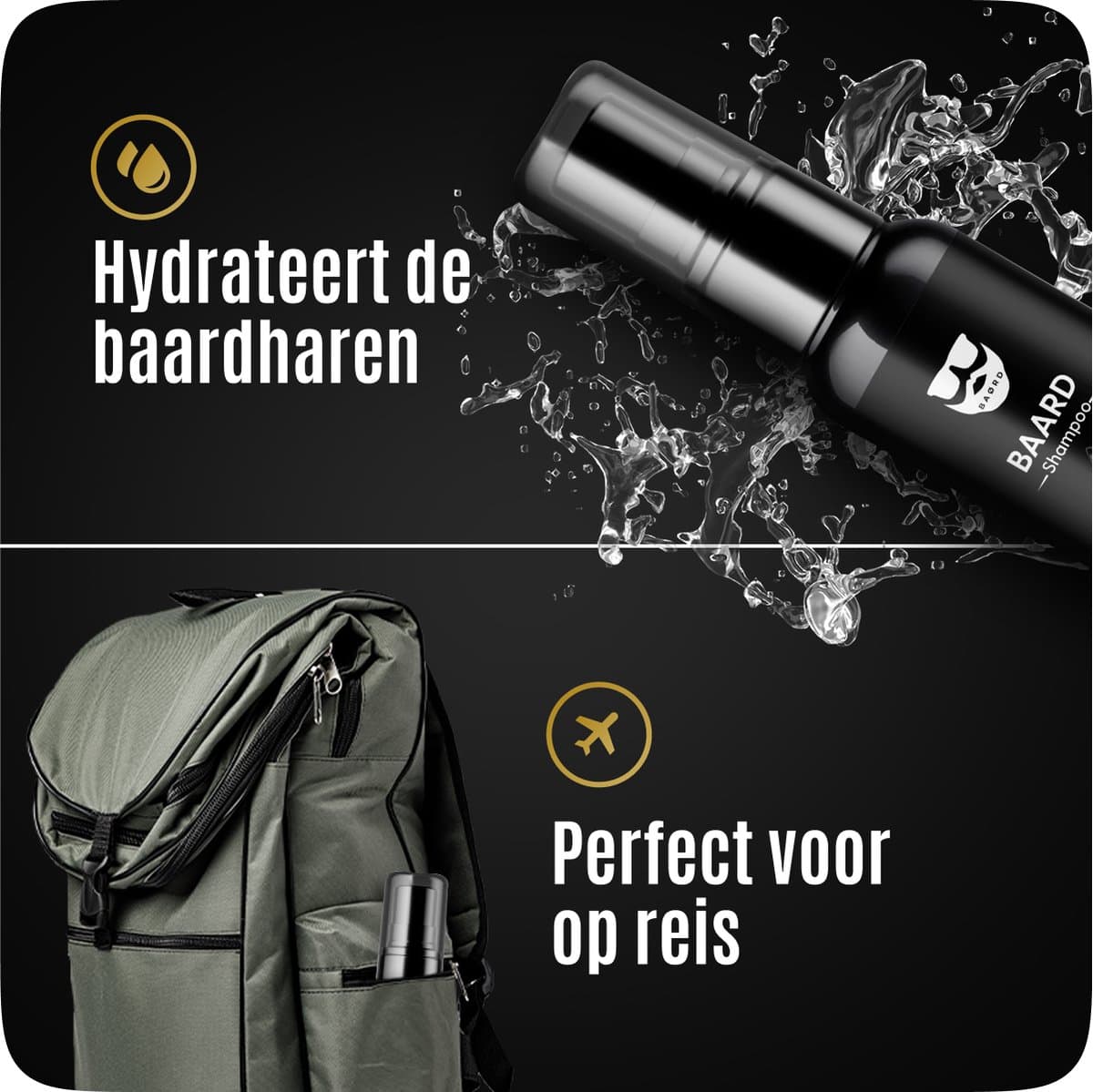 BAØRD Baardshampoo 100ml – Baard Shampoo – Baardzeep - Beard Wash – Baardreiniger – Baardgroei Kado Heren – Barber – Baardverzorging Voor Hem – Reiniger - Verzorging Cadeau Mannen – Gezichtsreiniger - Verjaardag Vader Origineel - Tip Cadeautjes Man thumbnail 5