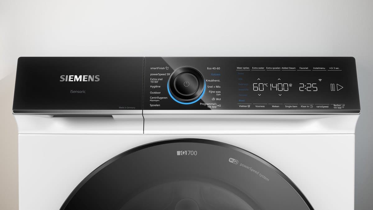 Siemens WG54B20CNL - iQ700 - Wasmachine - 10 kg - 1400 rpm - 40% zuiniger dan Energielabel A - Zeer stil - smartFinish vermindert kreukels tot 50% -Home Connect thumbnail 7