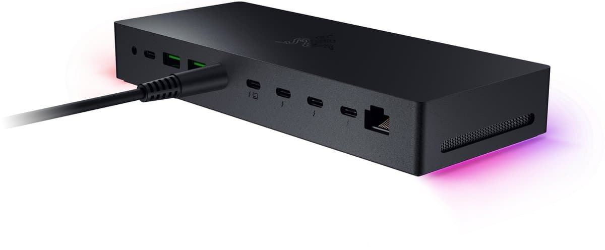 Razer Thunderbolt 5 Dock - Docking Station - 10 poorten - M.2-opslagsleuf - Chroma RGB - Zwart thumbnail 4