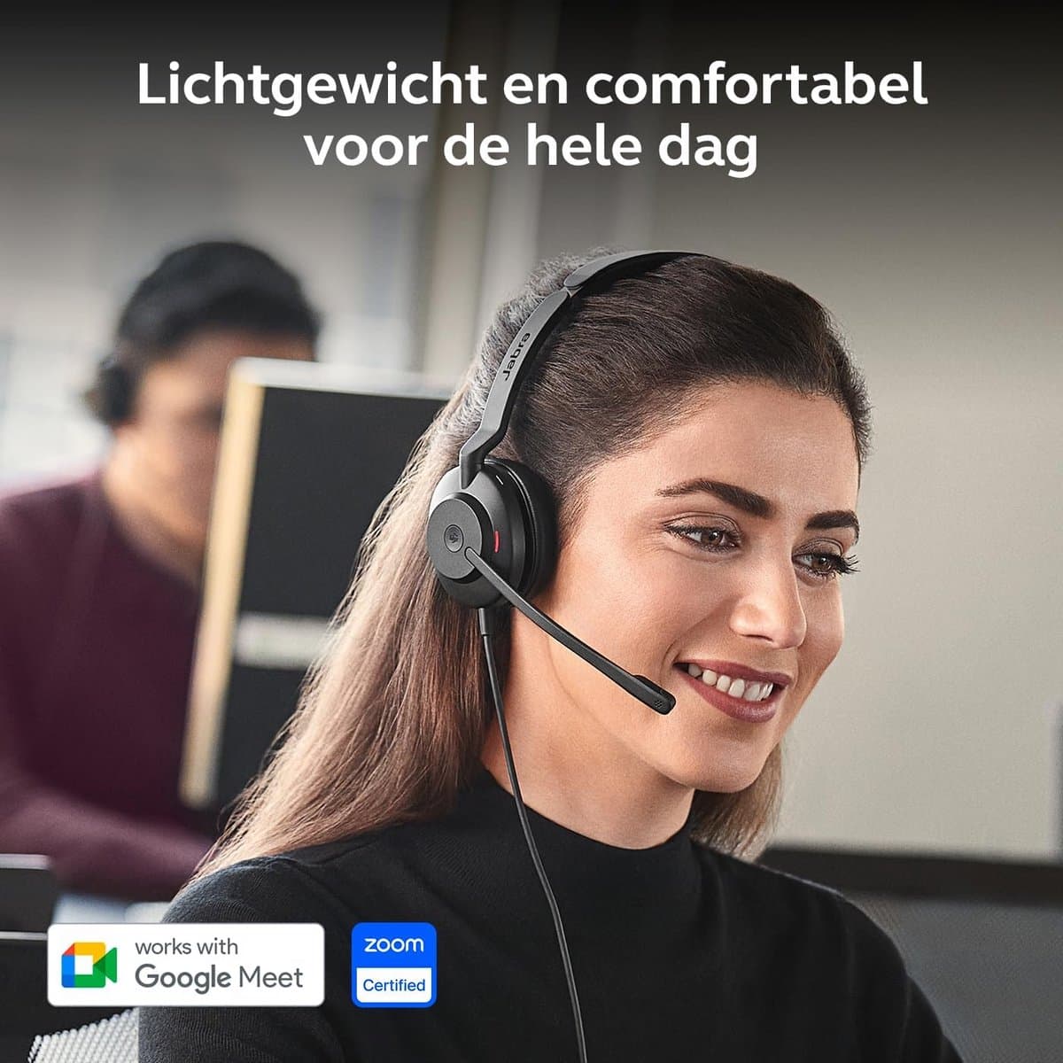Bedraad Mono Headset voor Bellen met Noise Cancelling Microfoon thumbnail 2