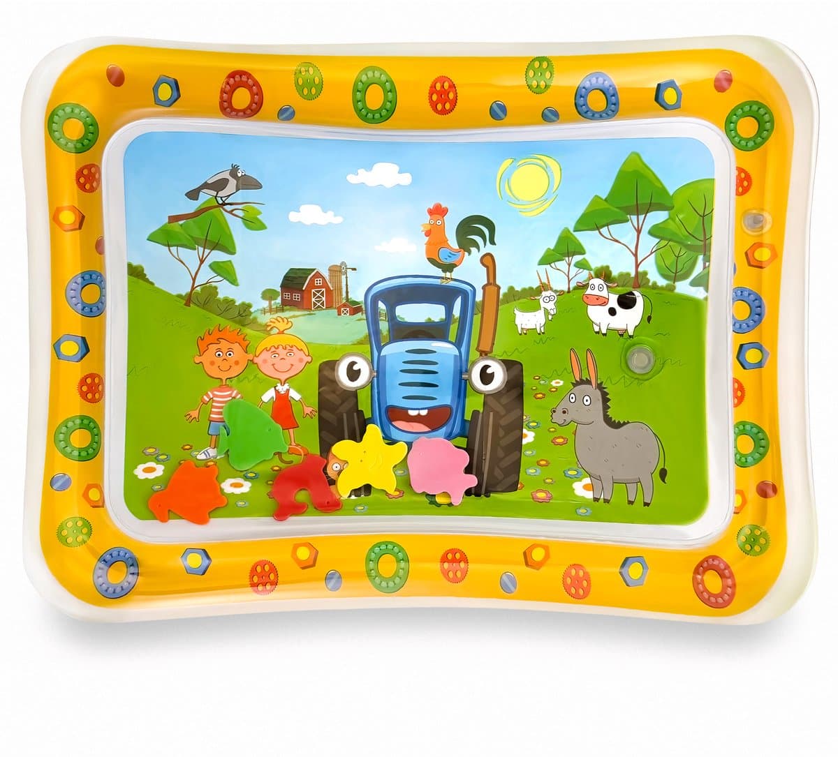Dutsi - Waterspeelmat Baby - Watermat - Stimuleert Motorische Ontwikkeling - BPA Vrij & Lekvrij - Kraamcadeau - 66x51cm – Geel