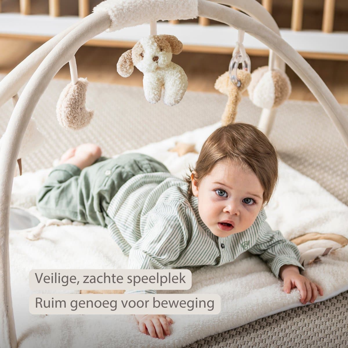Nattou TEDDY Speelmat Baby met bogen vierkant - 70 x 80 cm - Activiteiten Speelkleed Baby - Baby Speelgoed thumbnail 3