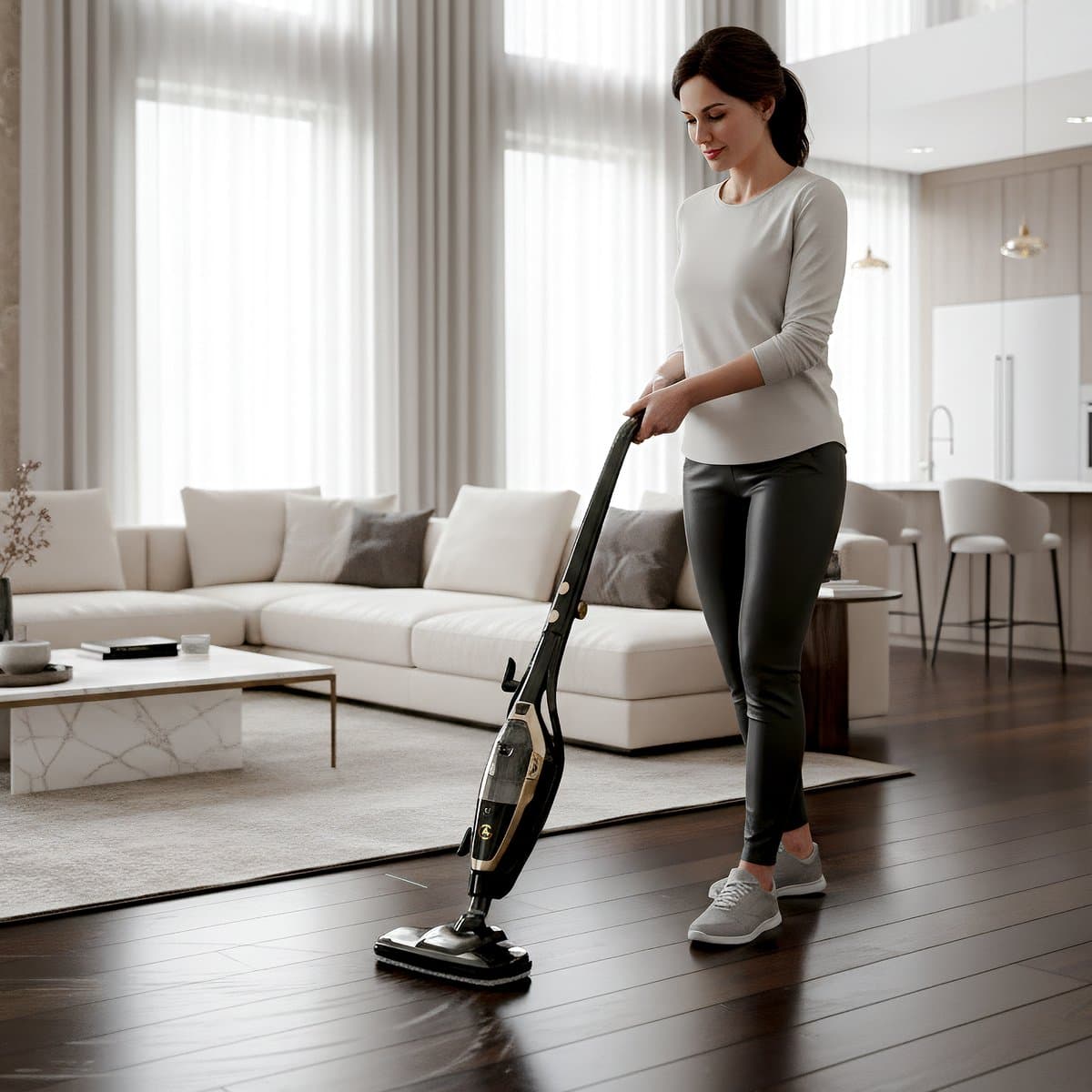 AG Stoomreiniger – 10-in-1 Steam Cleaner – Handstomer – Kledingstomer – Handstoomreiniger – Dieptereiniging voor Vloeren, Badkamer, Tegels, Ramen & Textiel – Vlekkenreiniger – 1500W – 115°C – Inclusief 13 Accessoires – Black Gold Edition thumbnail 8