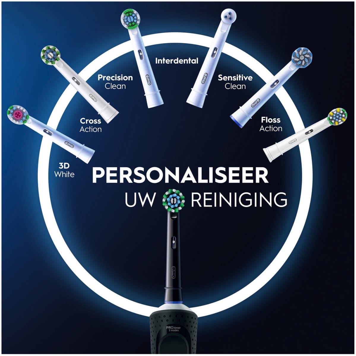 Oral-B Vitality Pro - Zwart - Elektrische Tandenborstel - Ontworpen Door Braun thumbnail 5