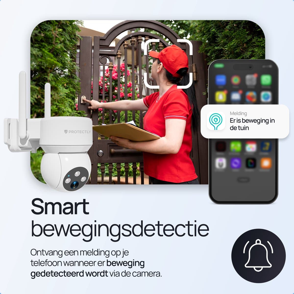 Protectly Bewakingscamera Buiten – 2K HD 3MP met 64GB SD thumbnail 2