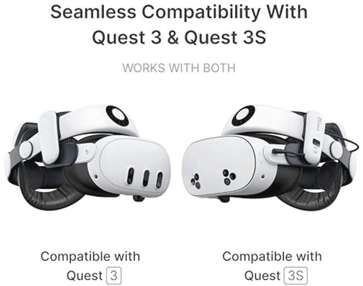 VR-accessoires met comfortabele strap en krachtige batterij voor Meta Quest 3 thumbnail 4