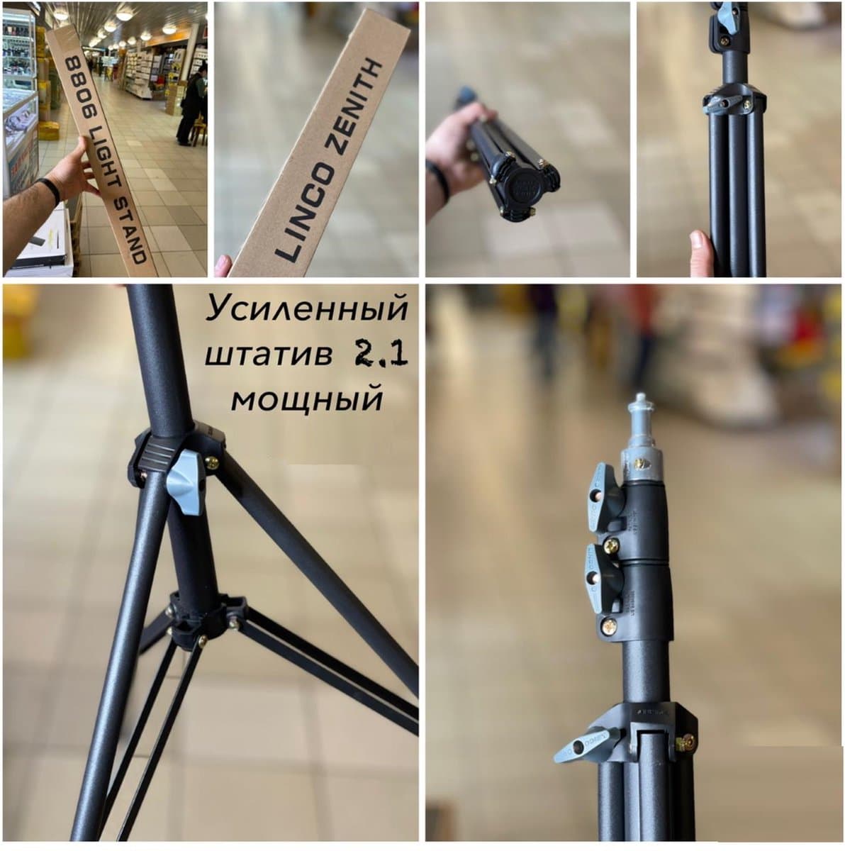 Tripod Camera Statief 2m hoog voor Fotocamera en Smartphone - Canon – Nikon - Spiegelreflexcamera + Bluetooth Remote Shutter Zwart HiCHiCO® thumbnail 4