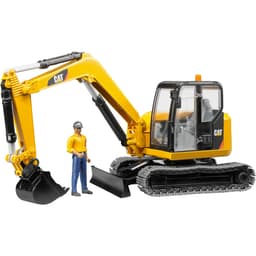 Productfoto van Bruder Cat minigraafmachine met arbeider