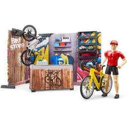 Productfoto van BRUDER bworld Fietsenwinkel speelset