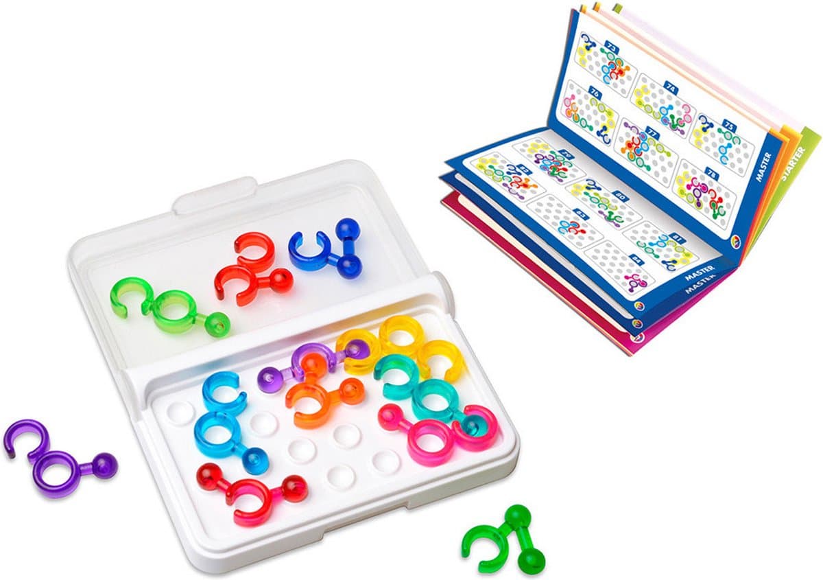 SmartGames IQ-Link puzzel: compact denkspel met 120 opdrachten