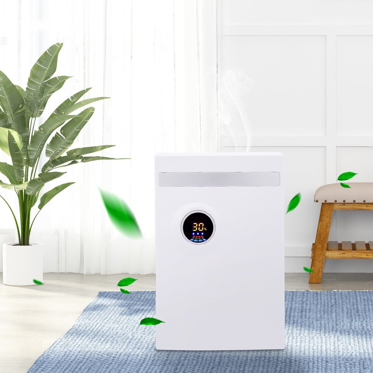 Luchtontvochtiger Elektrische Ontvochtiger 2200ML 100W 220V Huishoudontvochtiger Met LED Display Binnenontvochtiger