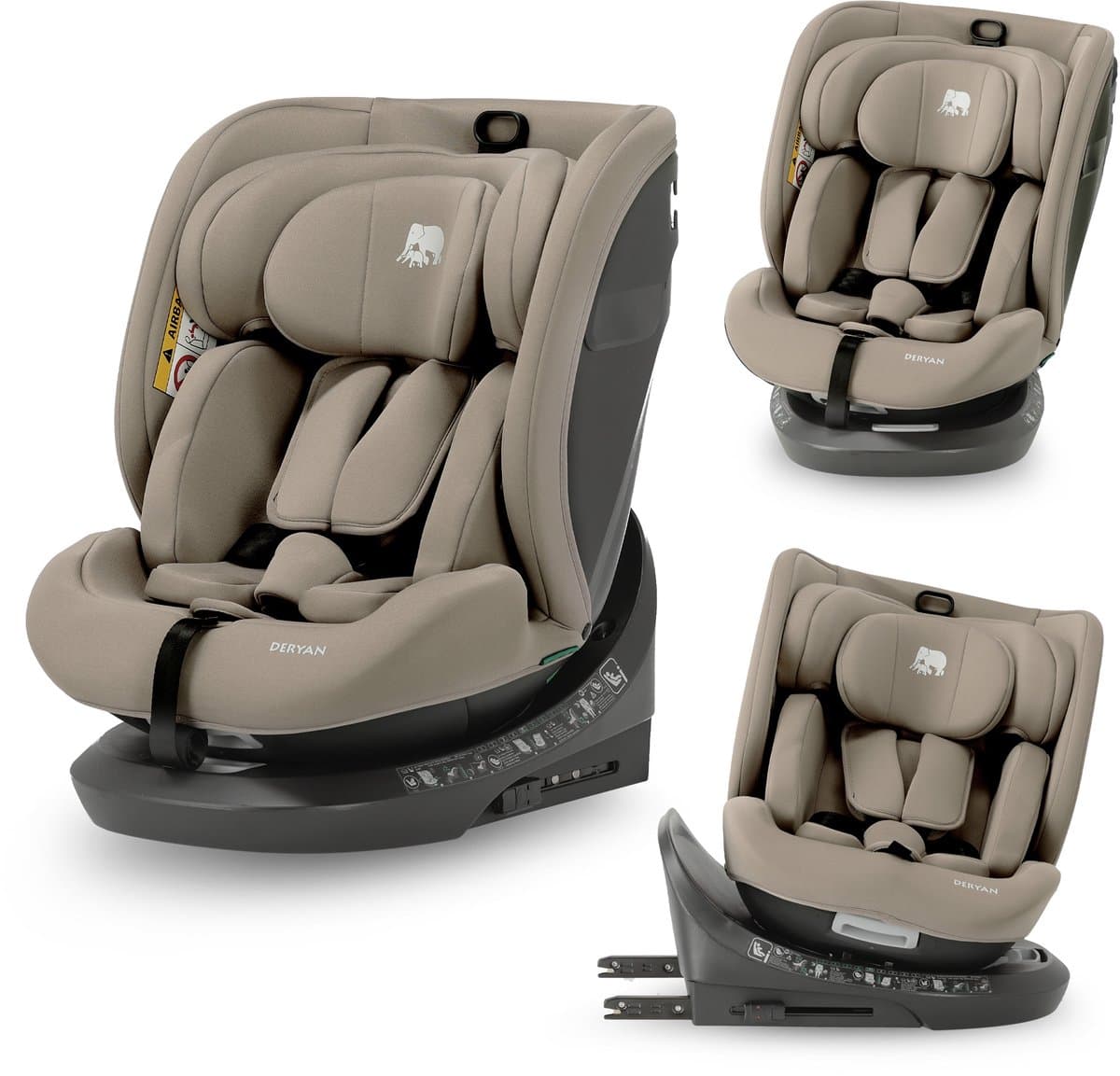 Deryan Cassie Luxe I-size: 0-1-2-3 autostoel, 360° draaibaar