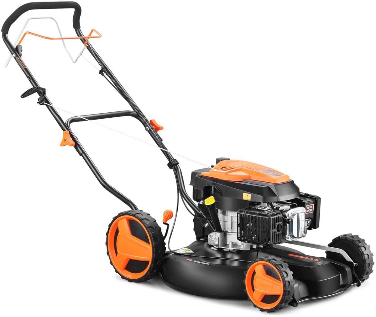 FUXTEC Benzine grasmaaier FX-RM51SA96 Professionele mulchmaaier met 51 cm en zelfaandrijving, krachtige 196 cc motor, mulchen.