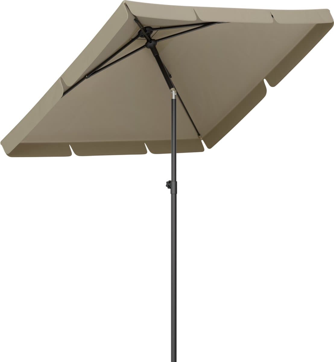 LifeGoods Parasol - Tuin - Balkonparasol - 200x125cm - 30° Kantelbaar - Waterdicht - UPF50+ - Taupe