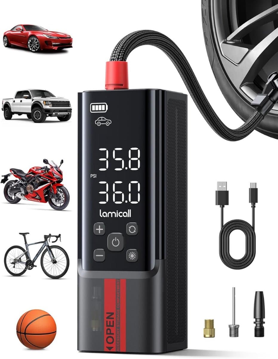 DailySupplies® Autobanden Pomp - Elektrische Fietspomp - Compressor - Luchtcompressor
