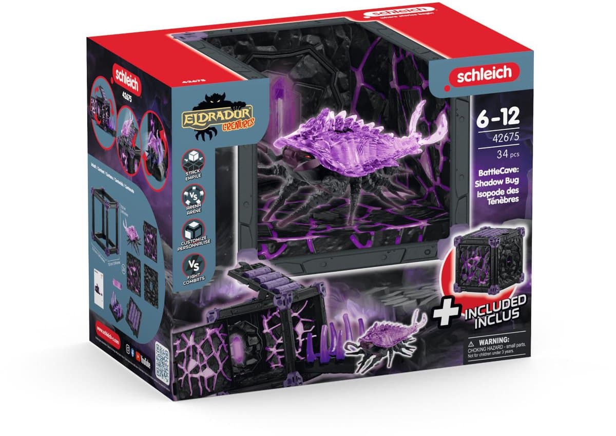 Schleich Eldrador BattleCave schaduw pissebed met valmechanisme