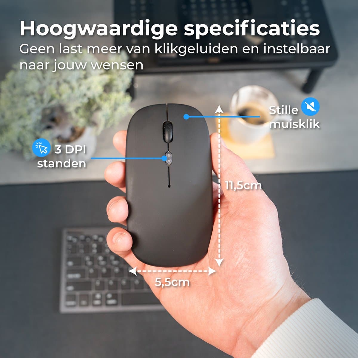 Nuvance Bluetooth Muis - Stille LED