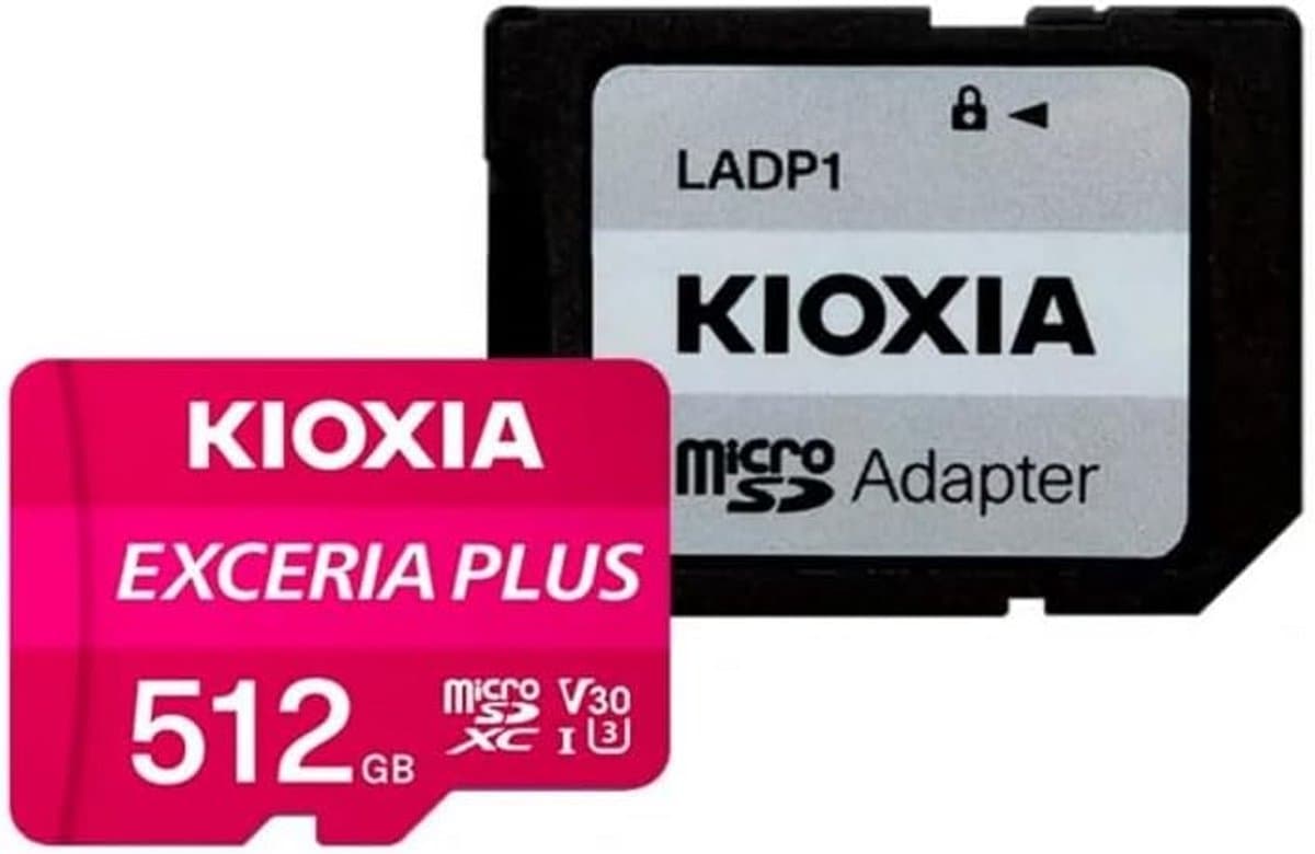 Micro SDXC Kaart 512 GB UHS-I Klasse 10 Snel Lezen Inclusief Adapter - afbeelding 1