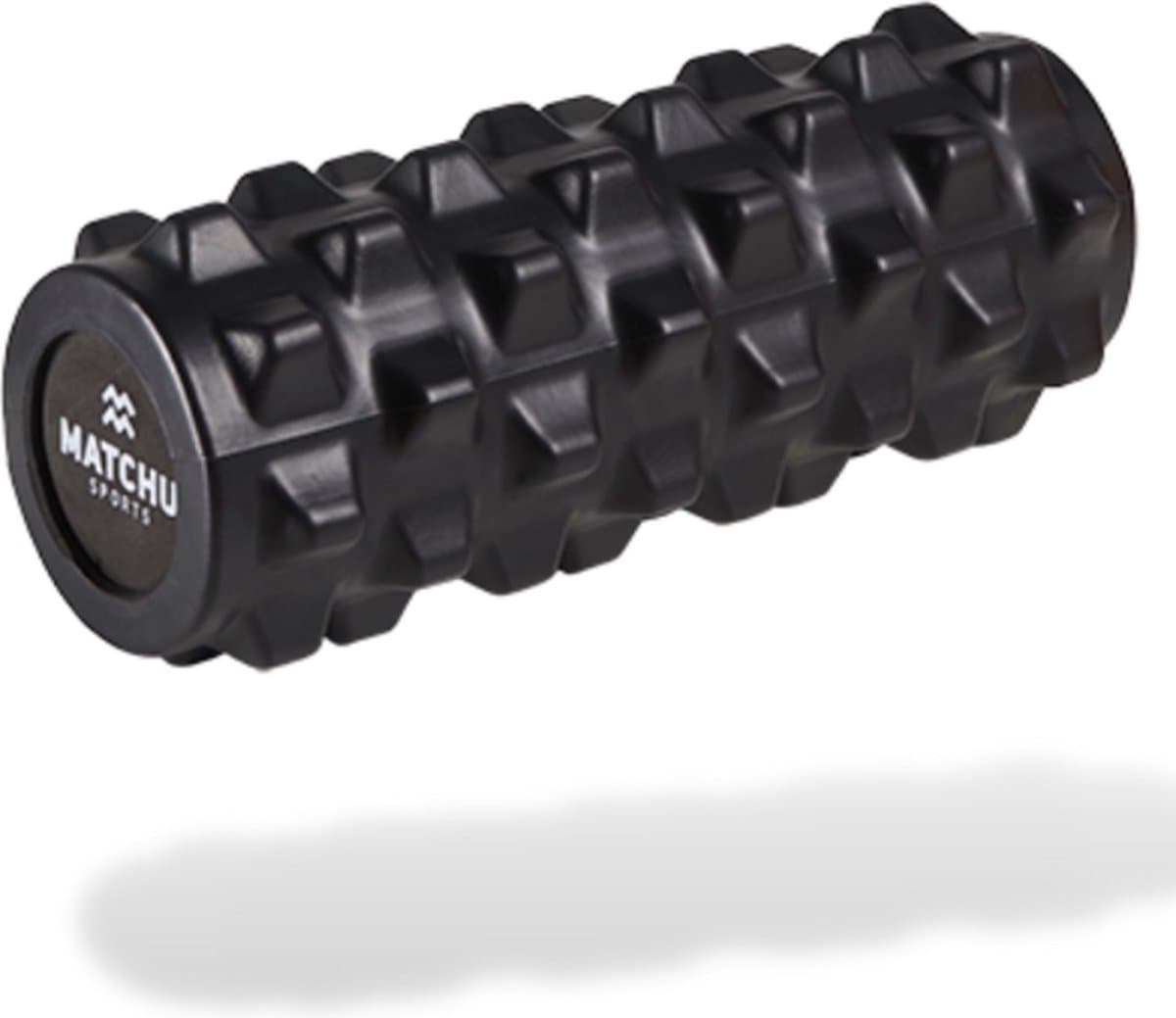 Matchu Sports - Foam roller Extra - Foamroller - Massage roller - bindweefselmassage - 33 cm - Extra diepe weefselmassage - Zwart