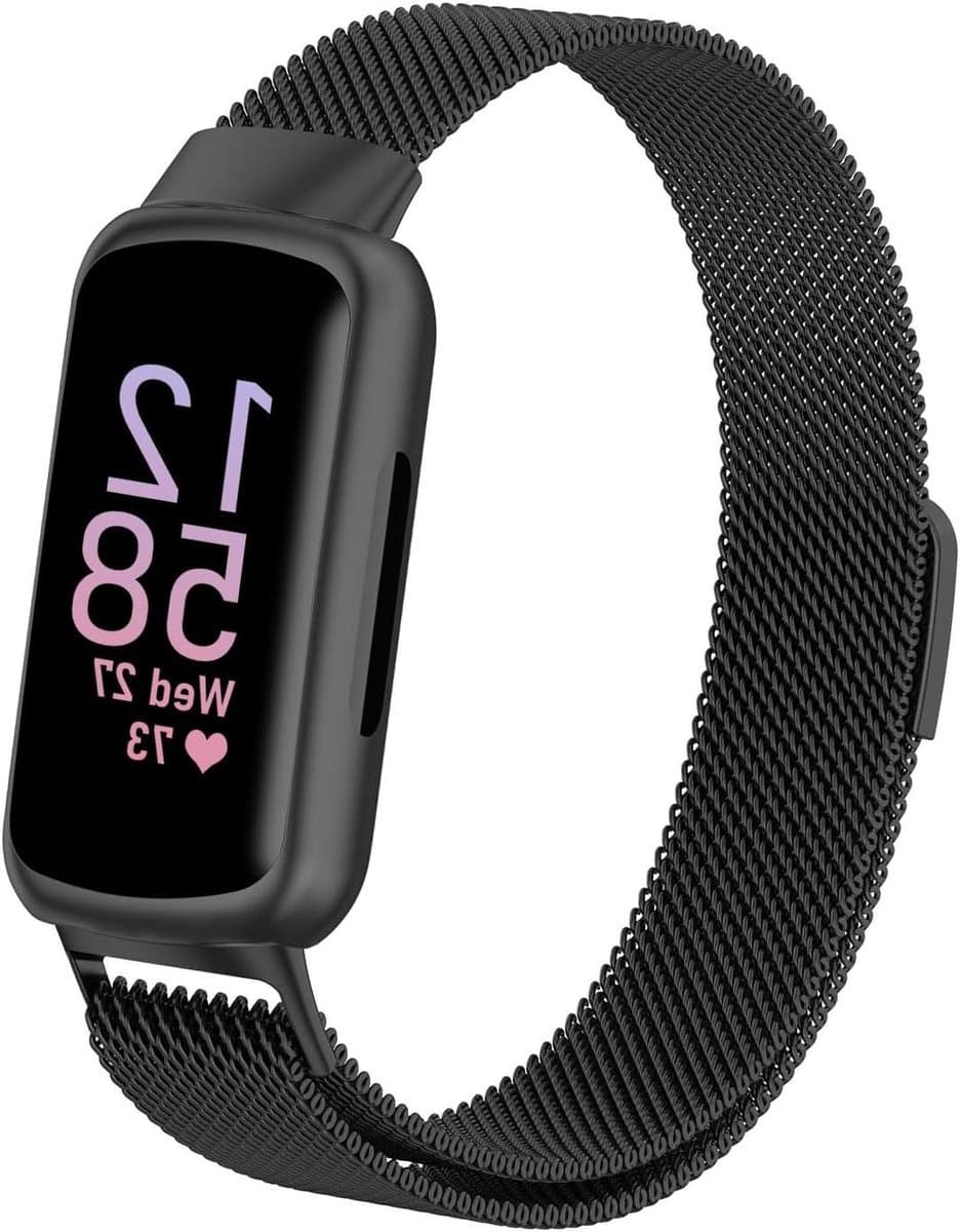 Fitbit Inspire 3 Band - Horlogeband Metaal - Fitness Tracker - Magnetische Lus - 135-215mm Pols - Zilver