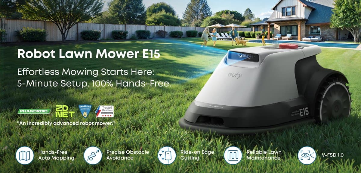 Eufy E15 Robotmaaier 800m² | Geen Grensdraad, Wel GPS+4G