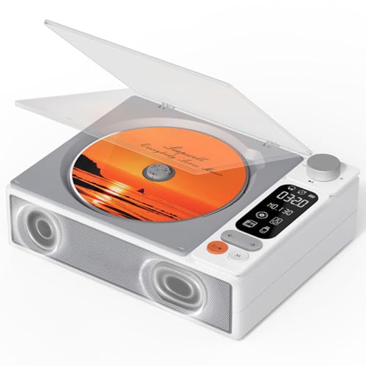 Fokelyi CD Speler - Bluetooth-speler - FM Radio - Retro Radio - Draagbare - Luidsprekers - Ondersteunt CD/AUX/USB-ingang