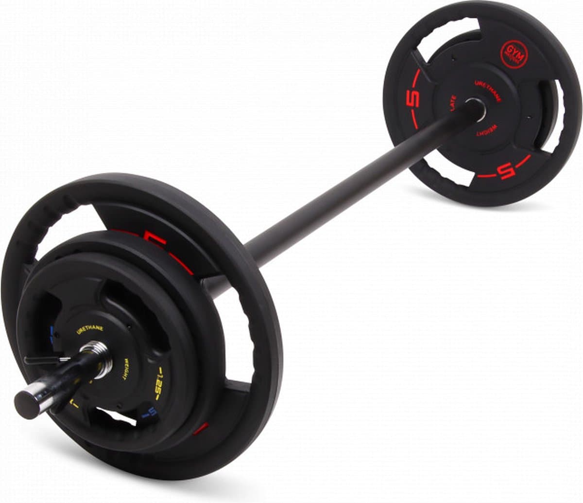 Gym Masters - halterset 20KG (premium) - Duurzaam & geurloos - Inclusief halterstang & sluiters - Aerobic Pumpset - gewichten set - halterstang & gewichten