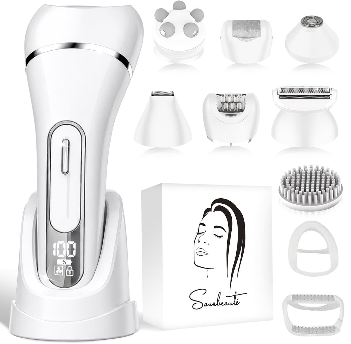 Sansbeauté® 7 in 1 Ladyshave voor Vrouwen - Gezicht - Oksels - Benen - Epilator - Trimmer voor Vrouwen & Dames - Bikinitrimmer Dames - Trimmer Vrouw Intiem - Scheerapparaat Vrouw - afbeelding 1