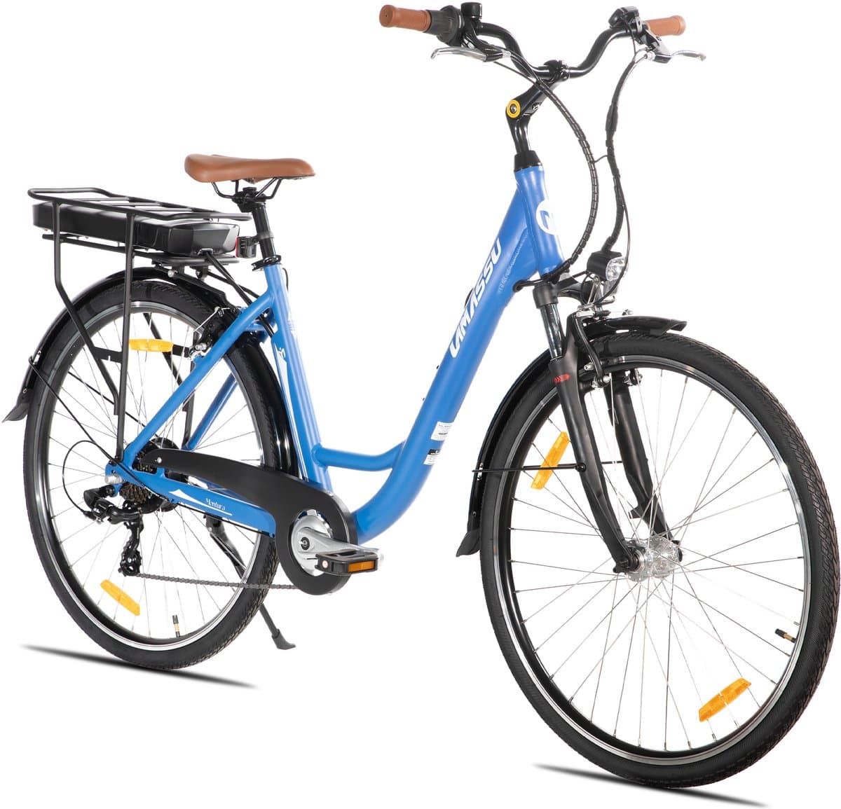 HILAND Montura Elektrische Stadsfiets 28 inch - E-bike Commuter Unisex - 250W Motor - 36V 10.4Ah Accu - 7 Versnellingen - Aluminium Frame