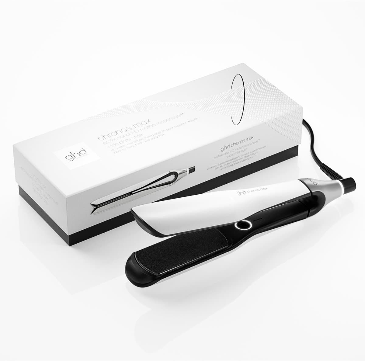 ghd – Chronos Max Styler – Stijltang – Brede Platen – Ionen technologie – Keramische Coating – Voor Dik en Krullend Haar – Wit